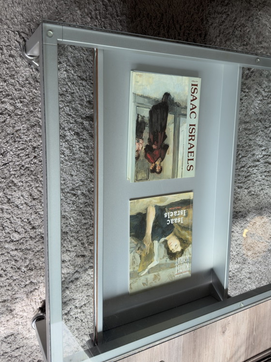 Design salontafel op wielen met lade – Desalto, Glass, Metal (photo 7 of 15)