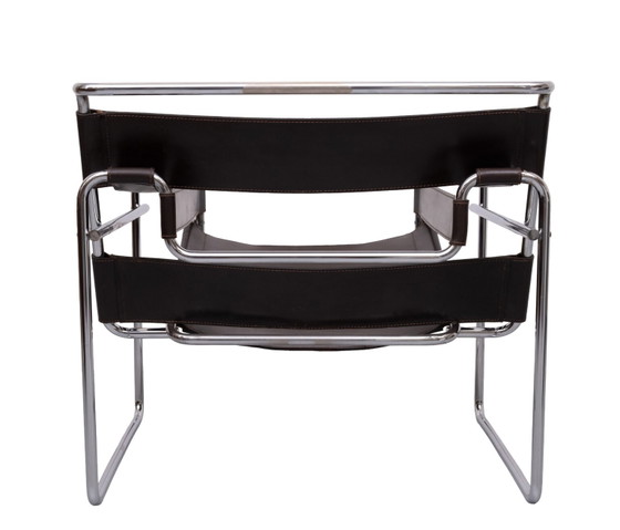 Fauteuil Wassily B3 marron foncé de Marcel Breuer pour Gavina, années 1960 – Leather, Bauhaus (photo 29 of 40)