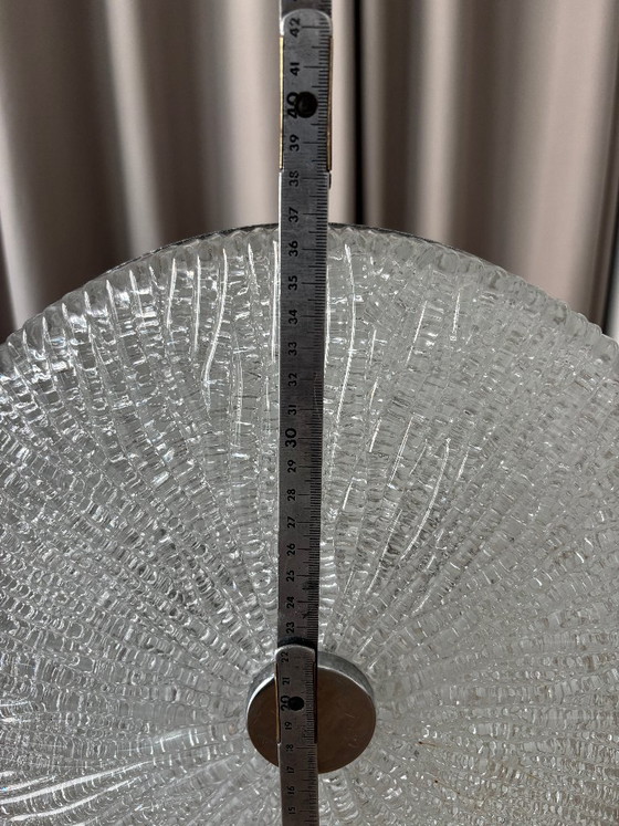 Kaiser Leuchten Mid-Century Pressed Glass Pendant Lamp, Germany, 1960s (photo 14 of 15)