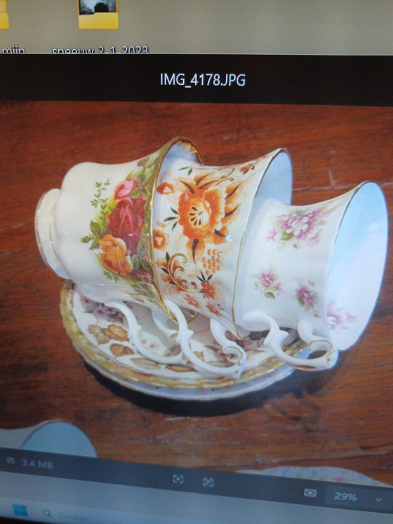 Image 1 of 11 Royal Albert coffee cups with saucers