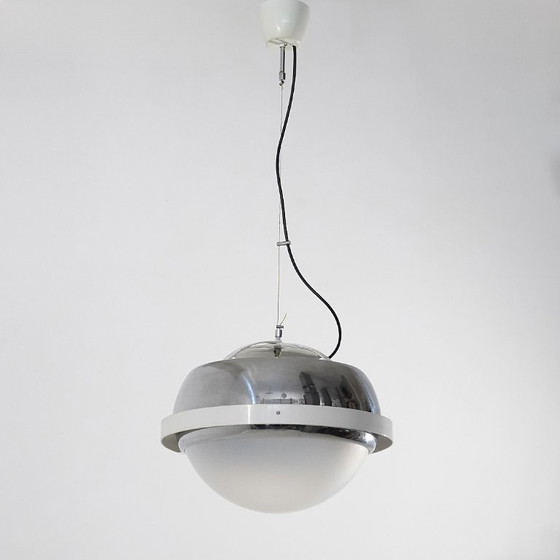 Lampadario Space Age cromato, anni '70 – Metal, Plexiglass (photo 3 of 12)