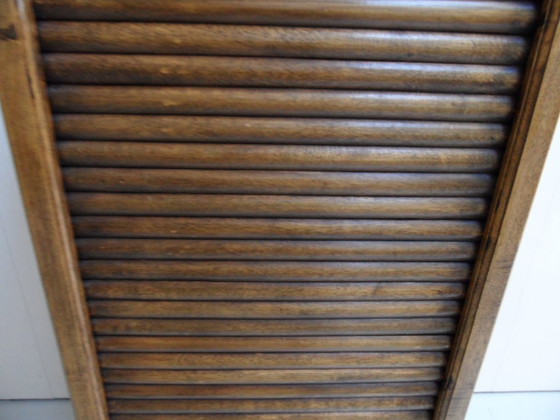 Vintage Rolluikkast Met Lessenaar – Opbergkast, Wood (photo 3 of 12)
