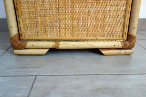 Staande spiegel van riet en bamboe, jaren 70/80 – Rattan, Wicker (photo 16 of 17)