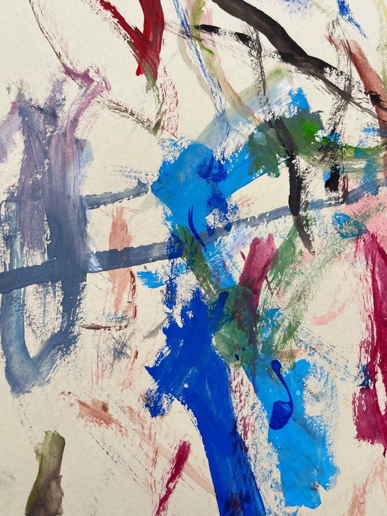 Image 1 of Guazzo astratto su carta naturale 40x30cm