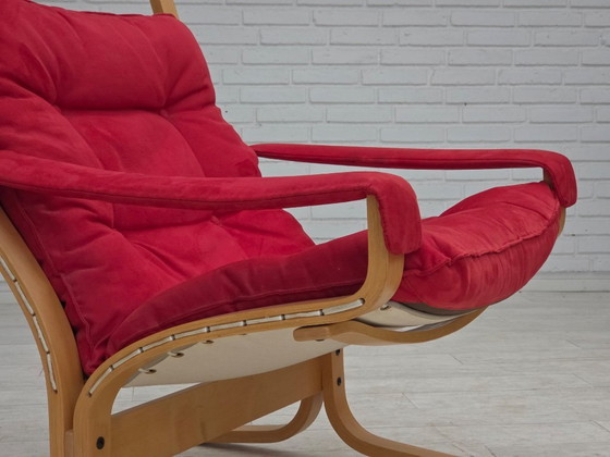 Image 1 of 1970s, Norwegian design by Ingmar Relling, model "Siesta", set of 2 chairs with footstool.
