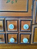 Vintage Wooden Spice Cabinet / Antique Spice Cabinet