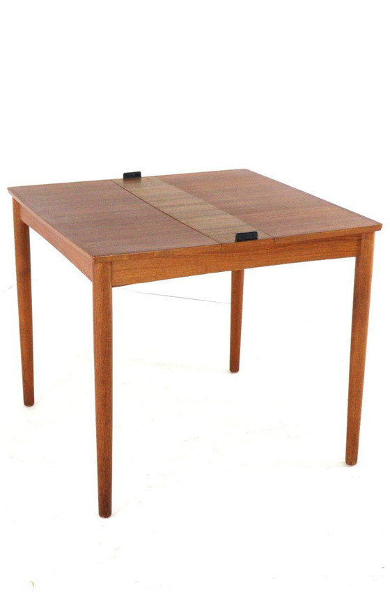 Tavolo da pranzo quadrato allungabile in teak Poul Hundevad, stile vintage danese. – Set da pranzo, Wood (photo 6 of 24)