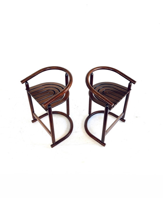 Image 1 of 2x Allmilmö Tabouret de bar arc-en-ciel '80