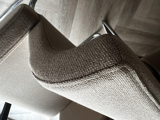 Image 1 of 6x Lensvelt meeting chair, beige fabric - model "Flag"