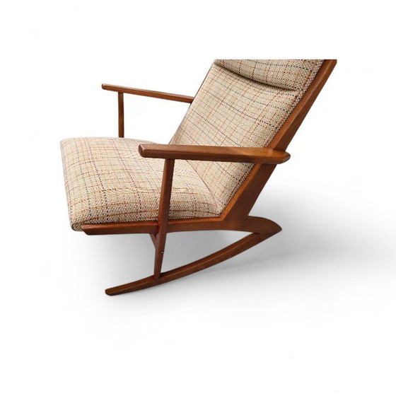Image 1 of Boomerang schommelstoel model 87 Søren Jensen v. Tønder Møbelwærk ​​Deens midden eeuw