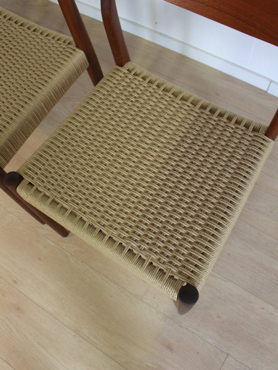 Image 1 of 4 sedie da pranzo Fristho in corda di carta