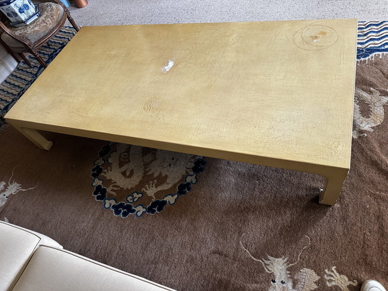 Image 1 of Tavolino da caffè in stile Ming con finitura laccata craquelé - Loo Paris (circa 1970)