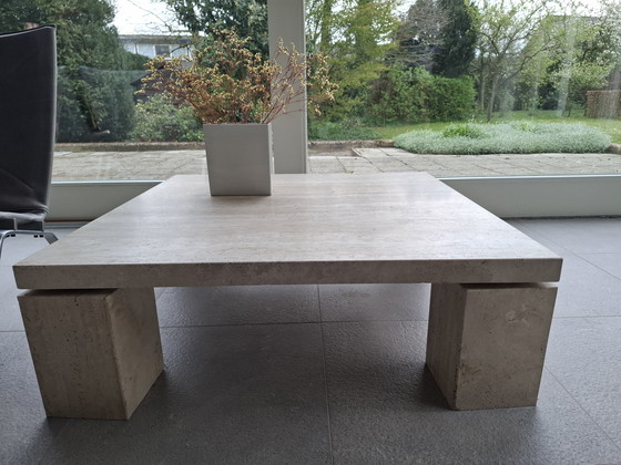 Image 1 of Travertine coffee table