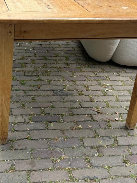 Image 1 of Robuuste eikenhouten eettafel - Perfect voor elk interieur