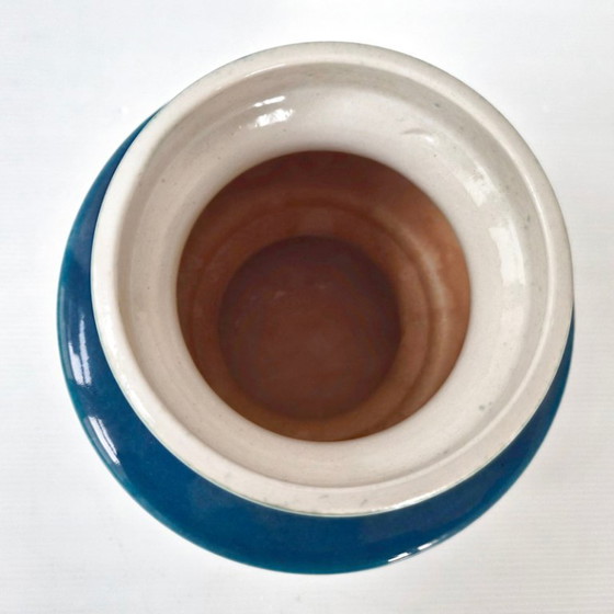 Image 1 of Vintage German vase from 1960 in blue ceramic by Cari Zalloni for Steuler 60s