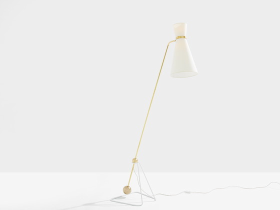 Image 1 of Pierre Guariche G2 balancier Messing Metall Stehlampe 1951