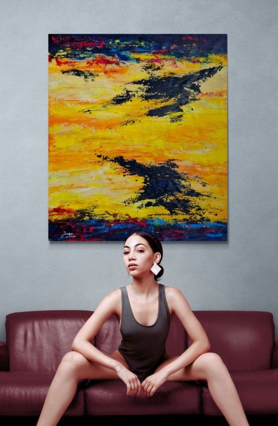Image 1 of Jovan Srijemac (1962) - Black clouds - (XXL)