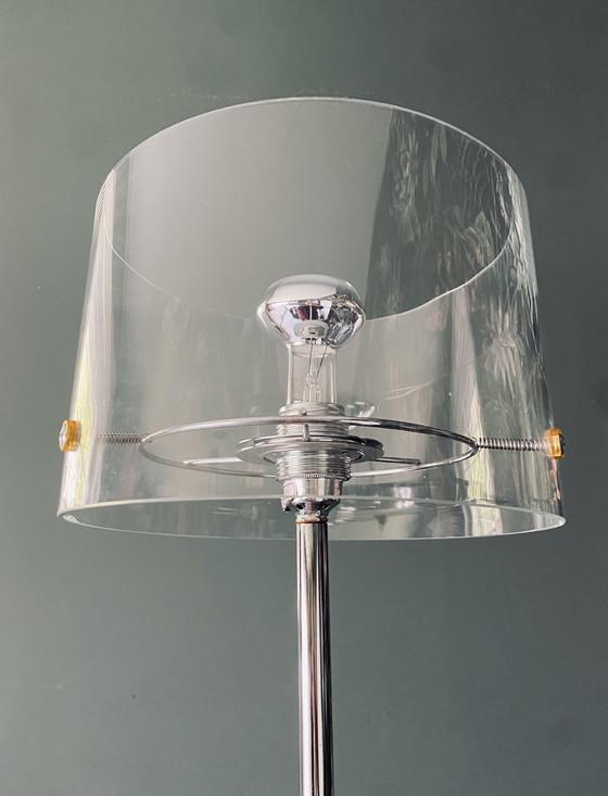 Image 1 of Seltene Glas-Tischleuchte aus den 80er Jahren – Pola Design Amsterdam