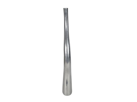 Curva Tall Wiggly Vases - polished aluminum - vase - 2nd half 20th century, Aluminium, Silver (photo 2 of 5)