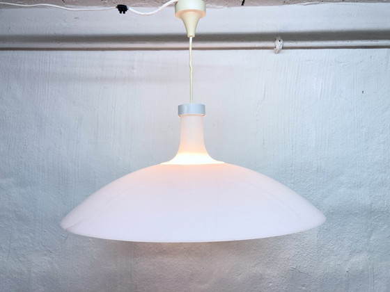 Image 1 of Große Pendelleuchte Glas Plastik Design Rolf Krüger Staff 60er 70er Space Age