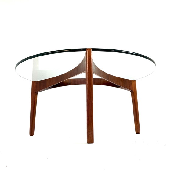 Vintage Coffee Table Model No. 104, Sven Ellekær ‘60 – Glass, Wood (photo 4 of 14)