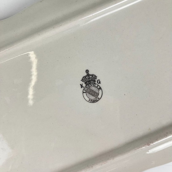 KG Lunéville taartbord, model "Straatlantaarn", roze patroon – Servies, Ceramic (photo 6 of 6)