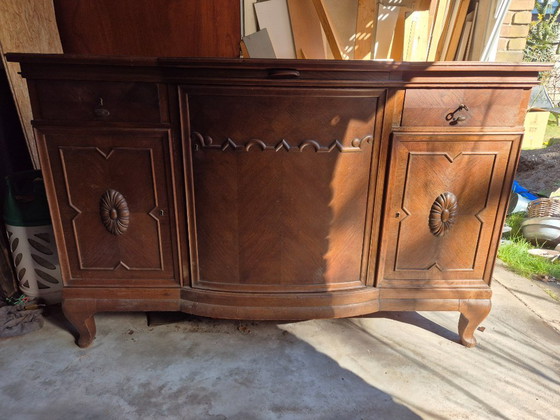 Image 1 of Antique Sideboard Buffet Cabinet