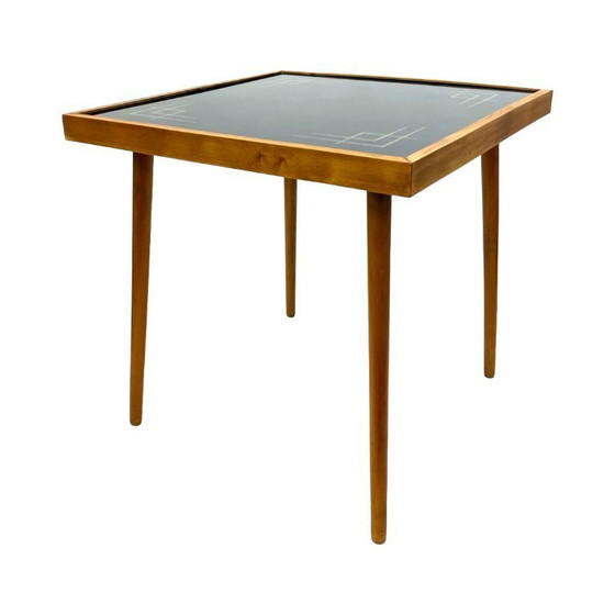 Image 1 of Mesa de centro Alfred Busch, Alemania, década de 1960, vidrio y madera de haya