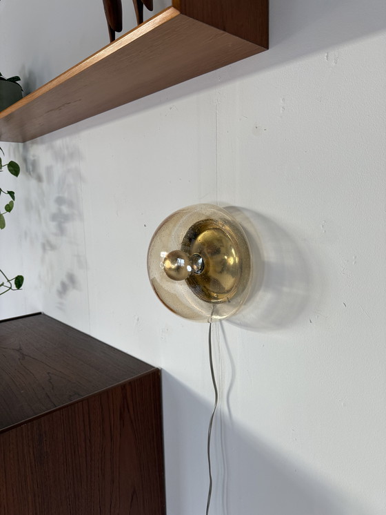 Image 1 of Vintage bubble glass wall lamp, Glashütte Limburg '70