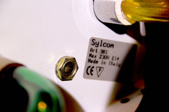 Image 1 of Paar veelkleurige wandlampen van Muranoglas, Sylcom, Italië