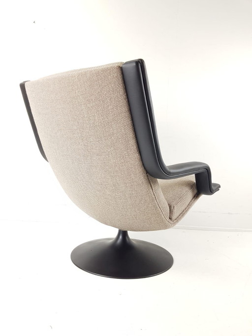 Poltrona girevole Artifort vintage in tessuto Ploeg pelle beige marrone – fauteuils, Wool, Metal (photo 2 of 10)