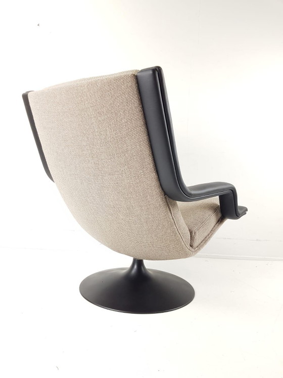 Poltrona girevole Artifort vintage in tessuto Ploeg pelle beige marrone – Poltrone, Wool, Metal (photo 2 of 10)