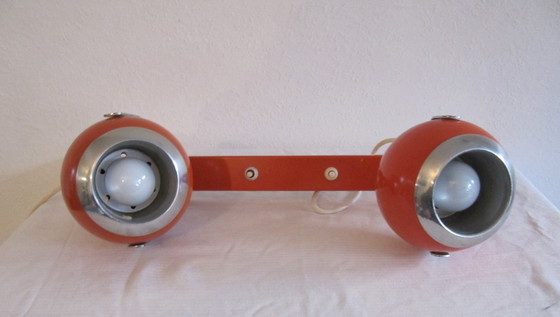 Image 1 of Herda Eyeball Doppelwandleuchte orange Space Age