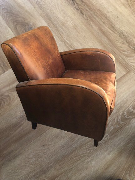 Image 1 of Schapenlederen fauteuil 