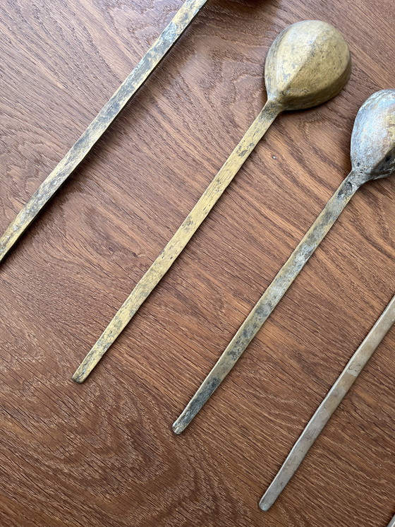 Image 1 of Set van 5 antieke lepels