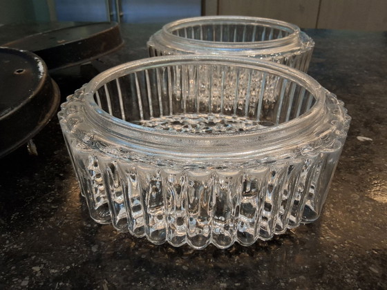 2 Vintage "bubble" glass ceiling or wall lights; Helena Tynell 1960s – Glashütte Limburg, Metal (photo 4 of 15)