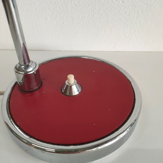 Image 1 of Lampada da tavolo vintage 60 ies Stilux Milano (nero e rosso)