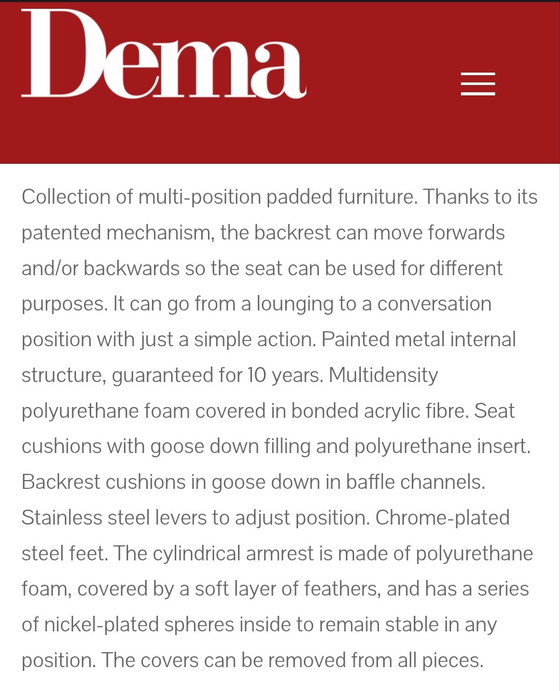 Image 1 of Leder DEMA Italien Design XL Lounge Sofa