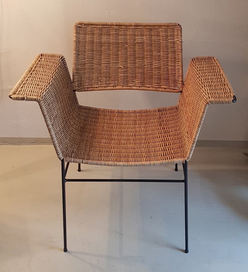 German Wicker Armchair By Herta Maria Witzemann For Erwin Behr