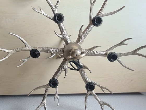 Lampe en bois de cerf Colmore by Diga. RARE!, Luminaires, Aluminium, Noir (photo 12 sur 13)