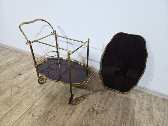 Carrello bar francese vintage di Maison Jansen, anni '60 – Carrelli bar, Brass, Hollywood Regency (photo 11 of 21)
