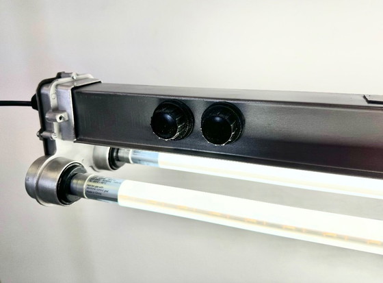 Image 1 of Industrial Polished  Hanging Tube Light, 1970s