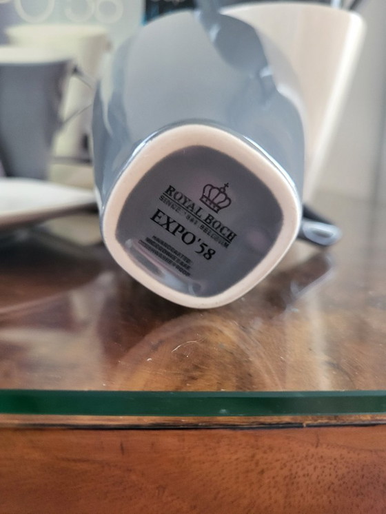 Image 1 of Expo 58 Royal Boch mug set 4, Belgium, reissue 2008