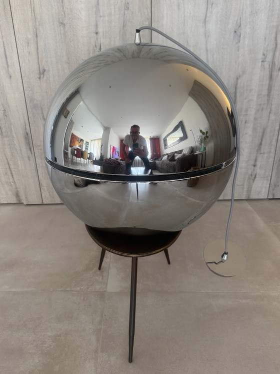 Lampada a Sospensione Cromata Sfera / Palla Anni '70 Retro – Zuiver, Lampade a sospensione, Chrome (photo 4 of 6)
