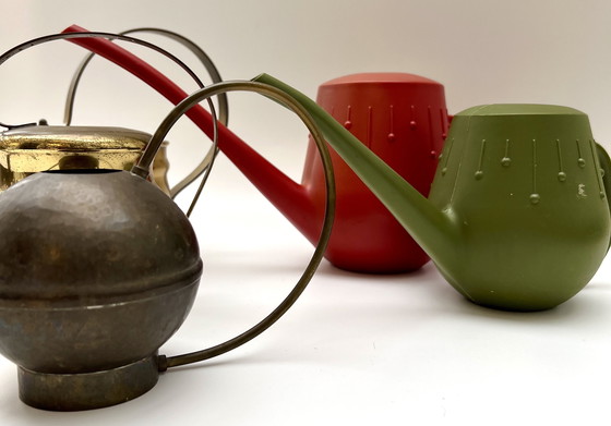 Image 1 of Collection of watering cans – 2× Ebert, 2× brass (1960s) & 1× very old copper can (around 1900)