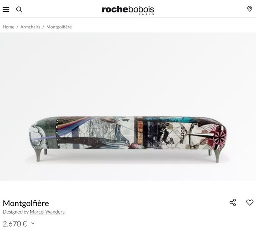 Roche Bobois Montgolfiere Ottoman | Marcel Wanders × Kenzo Takada | 2021