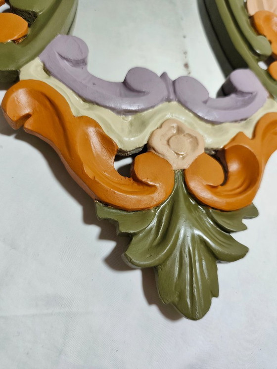 Image 1 of Baroque wooden mirror. Spain, 1950s.