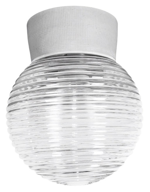 Plafonnier vintage en porcelaine blanche, années 1970 – plafondlampen, Glass, Ceramic