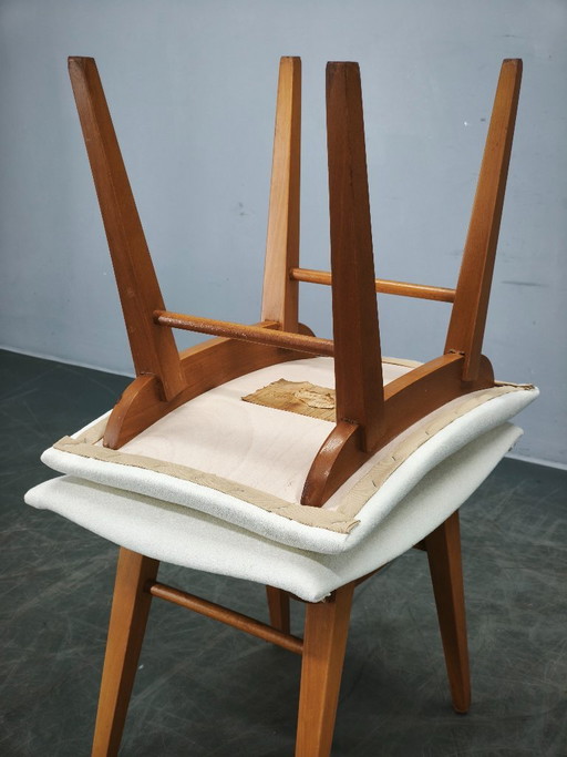 Par de taburetes de madera de haya de Závod Malacky, Checoslovaquia, años 70