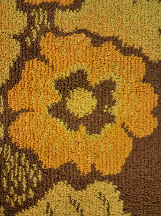 Set di 2 Tappeti Runner Vintage con Motivo Floreale, Anni '60 - '70 – Textile (photo 4 of 9)